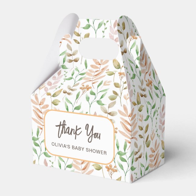 Caja Para Regalos Chupinada Floral de Otoño para Bebé (Front Side)