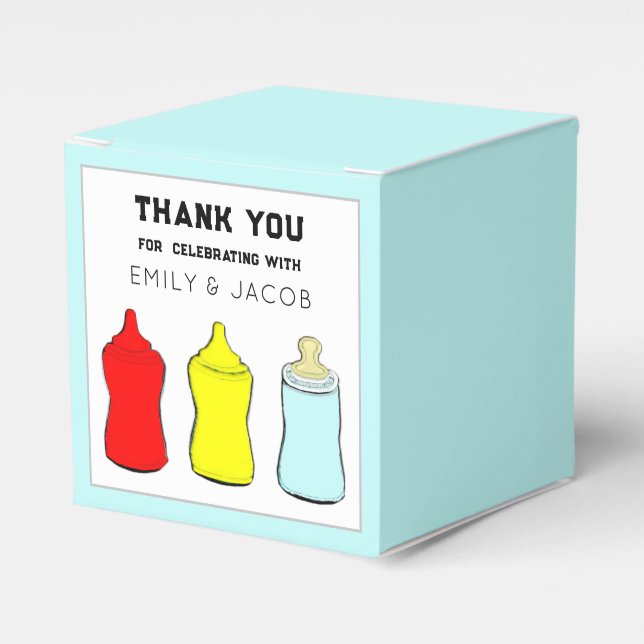 Caja Para Regalos Churrasco para Baby Shower (Costado Anverso)
