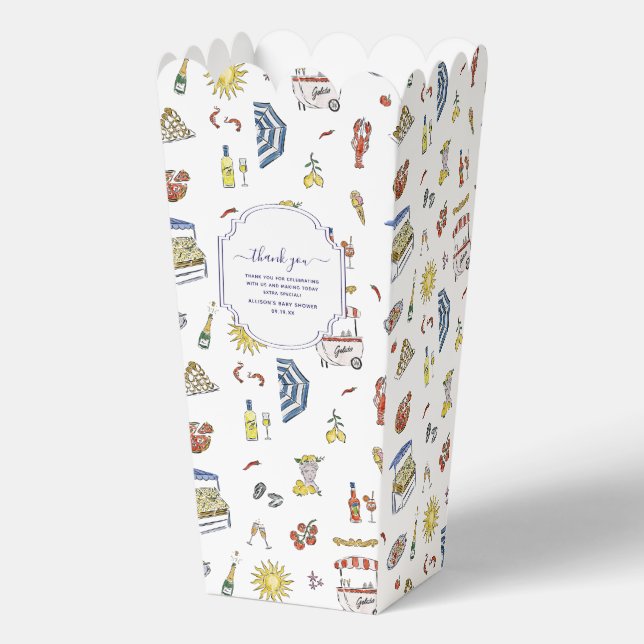 Caja Para Regalos Ciao Bambino | Baby Shower de verano italiano (Anverso)