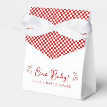 ¡Ciao Bebé! Baby Shower rojo con tema italiano