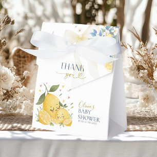 Caja Para Regalos Ciao Sweetie Bebé Acuarela Cítrico Limones Amarill