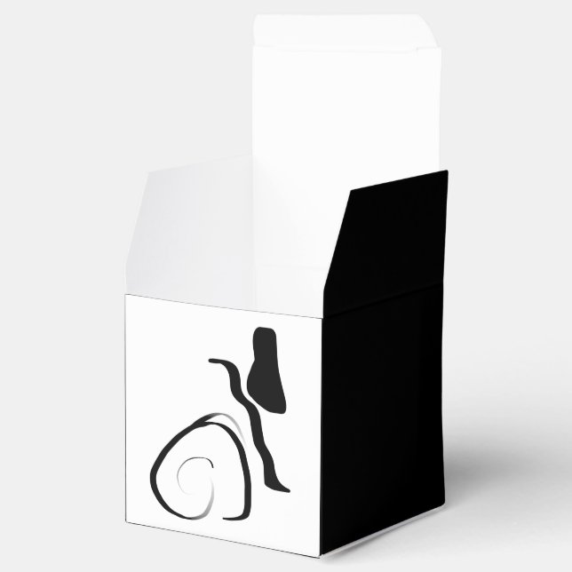 Caja Para Regalos Ciclo de giro: Resumen en blanco y negro (Abierto)