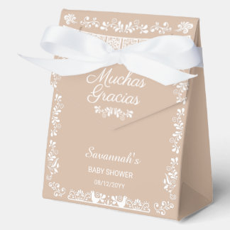 Caja Para Regalos Cielito Lindo Baby Shower Beige Muchas Gracias