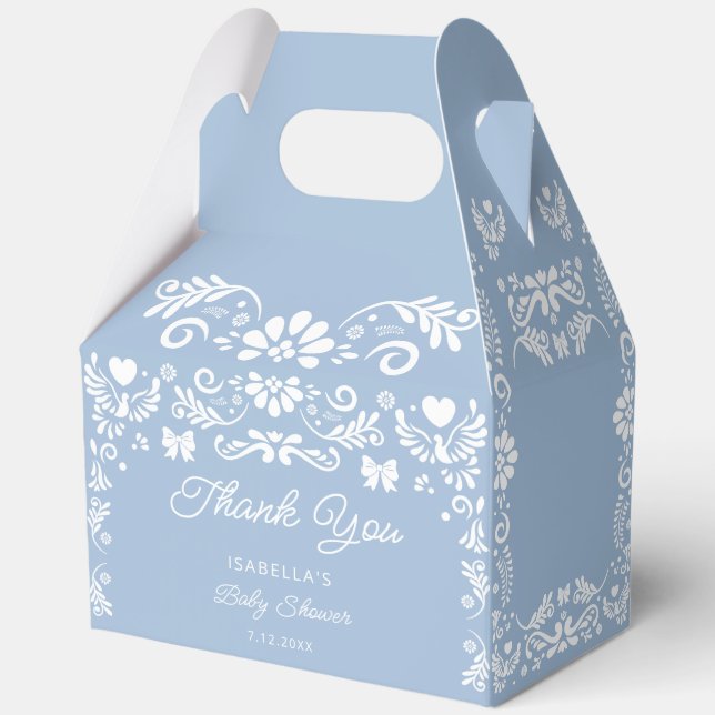 Caja Para Regalos Cielito Lindo Blue Baby Shower (Anverso)