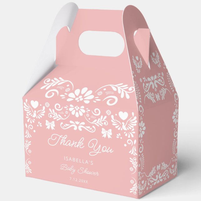 Caja Para Regalos Cielito Lindo Pink Baby Shower (Anverso)