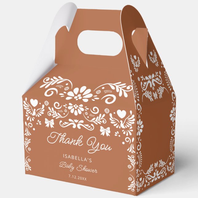 Caja Para Regalos Cielito Lindo Terracotta Baby Shower (Anverso)