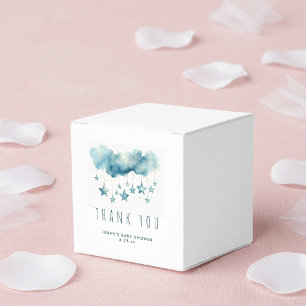 Caja Para Regalos Cielo estrellado azul y nubes esponjosas gracias