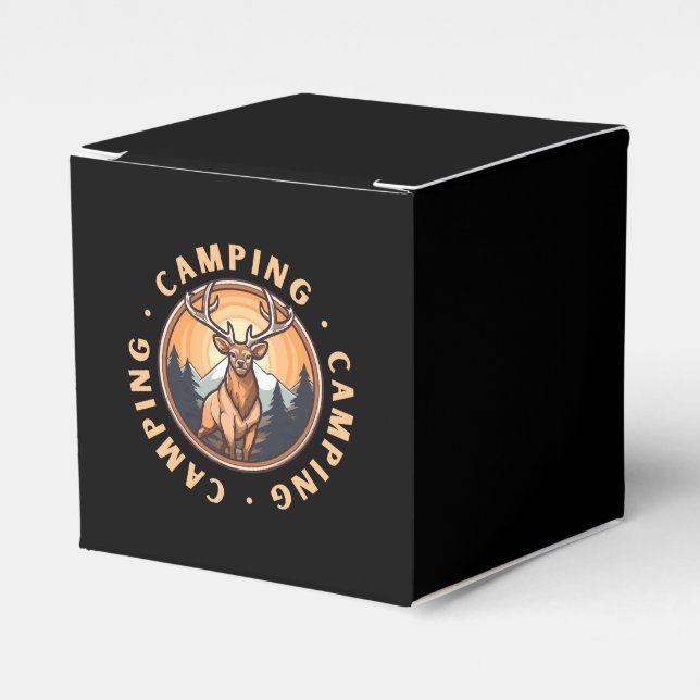 Caja Para Regalos Ciervos - Salvajismo - Camping (Costado Anverso)