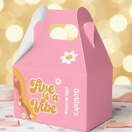 Caja Para Regalos Cinco es un cumpleaños de vida, groovy retro