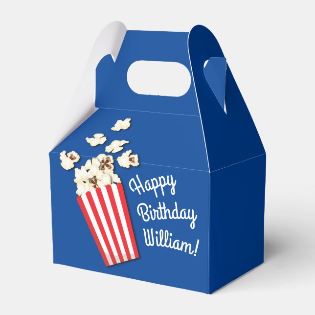 Caja Para Regalos Cine de cine Popcorn Birday Party (Reverso)