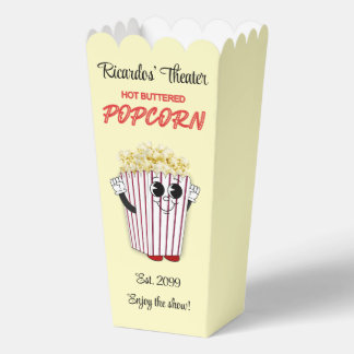 Caja Para Regalos Cine Familiar Con Arte Personalizado De Popcorn