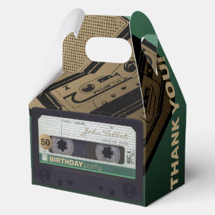 Caja Para Regalos Cinta de audio retro verde Audiotape 50 cumpleaños