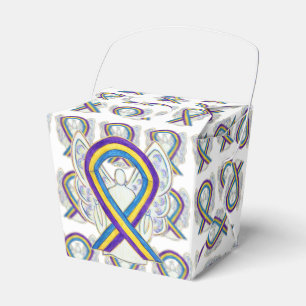 Caja Para Regalos Cinta De Concienciación Sobre El Cáncer De Escala