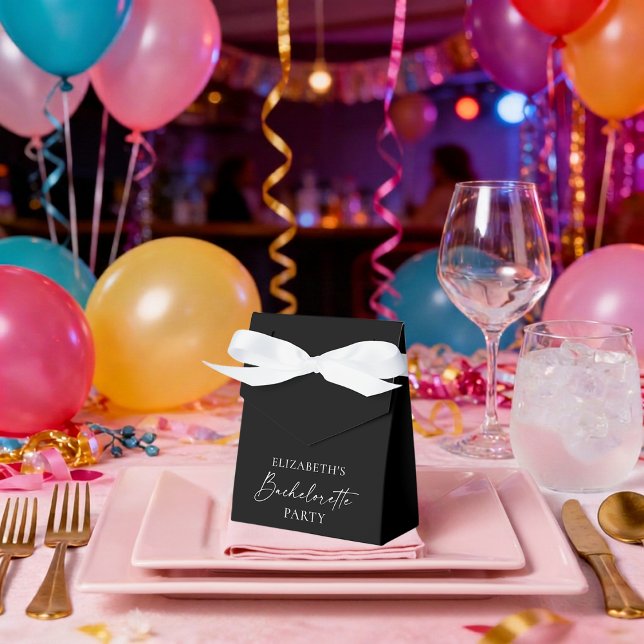 Caja Para Regalos Cinta de despedida de soltera con caligrafía minim (Customize to change your personalized text size or text style. )