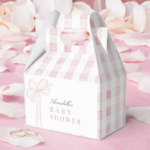 Cinta de lazo rosa largo de Coquette para baby sho