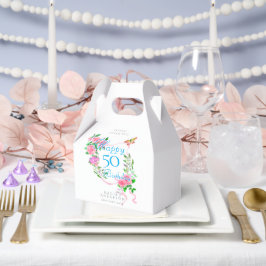 Caja Para Regalos Cinta de rosa rosa para 50 cumpleaños 