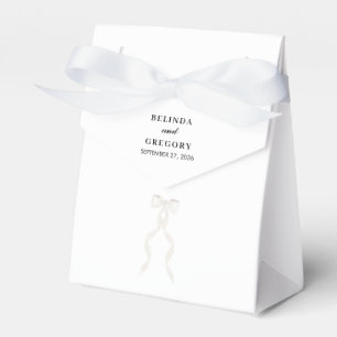 Caja Para Regalos Cinta de vaca blanca formal matrimonio elegante