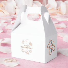 Caja Para Regalos Circo de Doodles Primera Fiesta de Cumpleaños