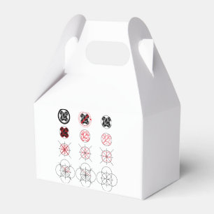 Caja Para Regalos Círculo con plumas de halcón diferentes (dibujado