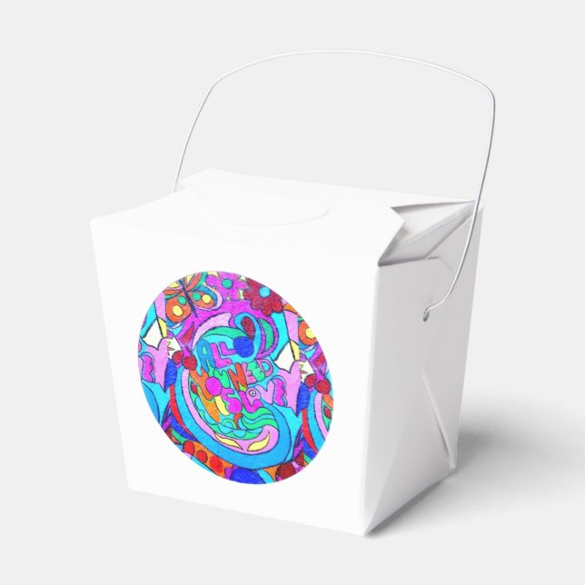 Caja Para Regalos circulo de amor hippie groovy (Front Side)