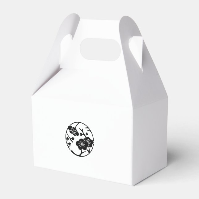 Caja Para Regalos Círculo de rama de ciruela variante (Reverso)