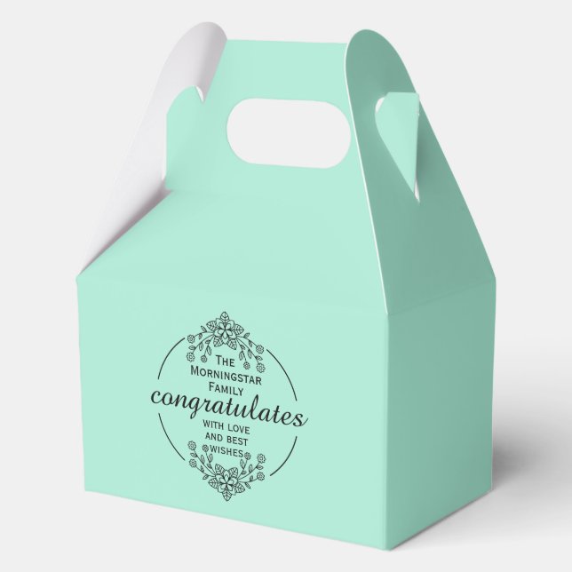 Caja Para Regalos Círculo de Sellos - TU TEXTO E IDEA - FLORES 9 (Anverso)