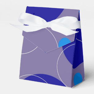 Caja Para Regalos Círculos azules retro y ovaciones Royal Periwinkle