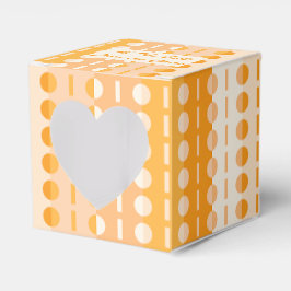 Caja Para Regalos Círculos en rayas - Corazón de ombre naranja meloc