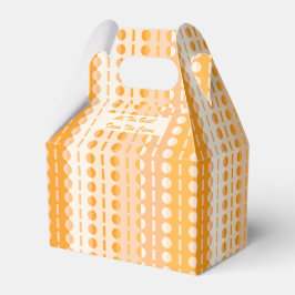 Caja Para Regalos Círculos en rayas Naranja Peach Ombre Gable