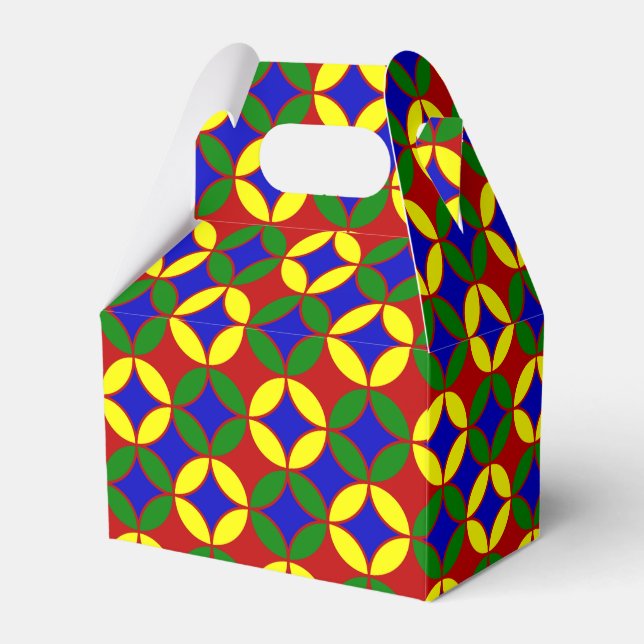 Caja Para Regalos Círculos primarios-CUADRO FAVOR DE 9 PARTES, estil (Front Side)