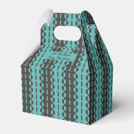 Caja Para Regalos Círculos sobre rayas - Carbón Azul Aqua Gable