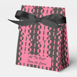 Caja Para Regalos Círculos sobre rayas - Carbón y carpa rosa