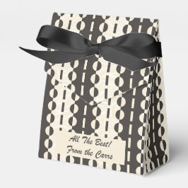 Caja Para Regalos Círculos sobre rayas - Carpa de carbón crema