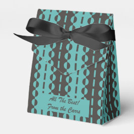 Caja Para Regalos Círculos sobre rayas - Carpas de carbón azul acuat