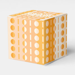Caja Para Regalos Círculos sobre rayas - Clásico Ombre Naranja Meloc