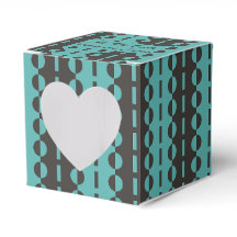 Círculos sobre rayas - Corazón de agua azul carbón