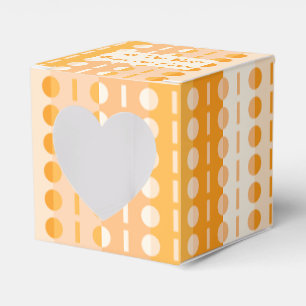 Caja Para Regalos Círculos sobre rayas - Corazón Ombre Naranja Meloc