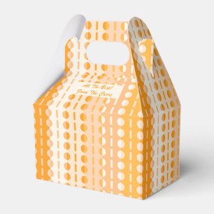 Caja Para Regalos Círculos sobre rayas - Ómbre naranja melocotón Gab