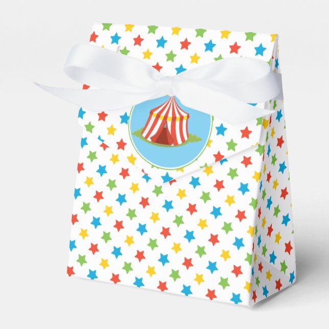 Caja Para Regalos Circus Tent | Big Top | Tema del circo (Front Side)