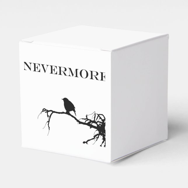 Caja Para Regalos Cita del poema Edgar Allan Poe de Nevermore Raven (Costado Anverso)