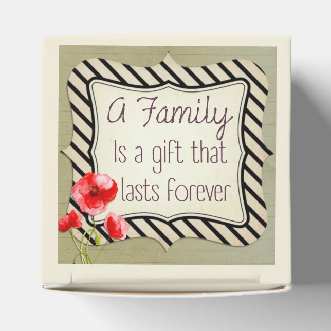 Caja Para Regalos Cita Inspiradora familiar (Parte superior)