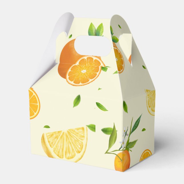 Caja Para Regalos Cítricos TROPICAL SUMMER FRUTA Naranja Lemon Slice (Front Side)