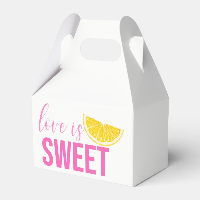 Caja Para Regalos Citrus Bridal Shower Lemon Boda Rosa (Front Side)