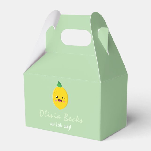 Caja Para Regalos Citrus Lemon Baby Shower (Front Side)