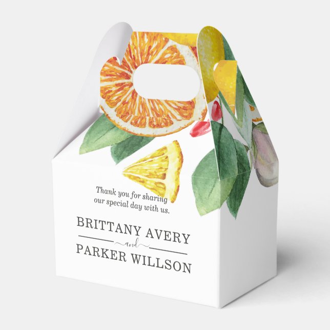 Caja Para Regalos Citrus Personalized Wedding Favor (Front Side)