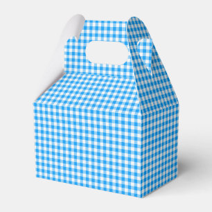 Caja Para Regalos CKC-Gingham-Pastel Blue-White-PARTY FAVOR BOX,gabl