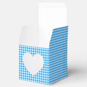 Caja Para Regalos CKC-Gingham-Pastel Blue-White-PARTY FAVOR BOX,hrt