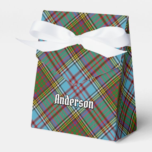 Caja Para Regalos Clan Anderson Tartan Favor Box (Front Side)