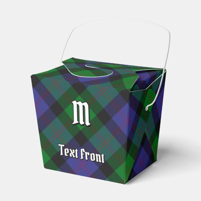 Caja Para Regalos Clan Blair Tartan Favor Box (Front Side)