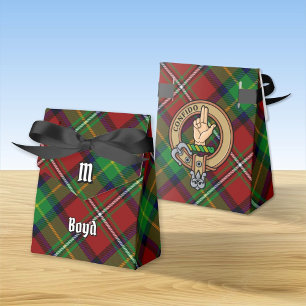 Caja Para Regalos Clan Boyd Escudo sobre Tartán
